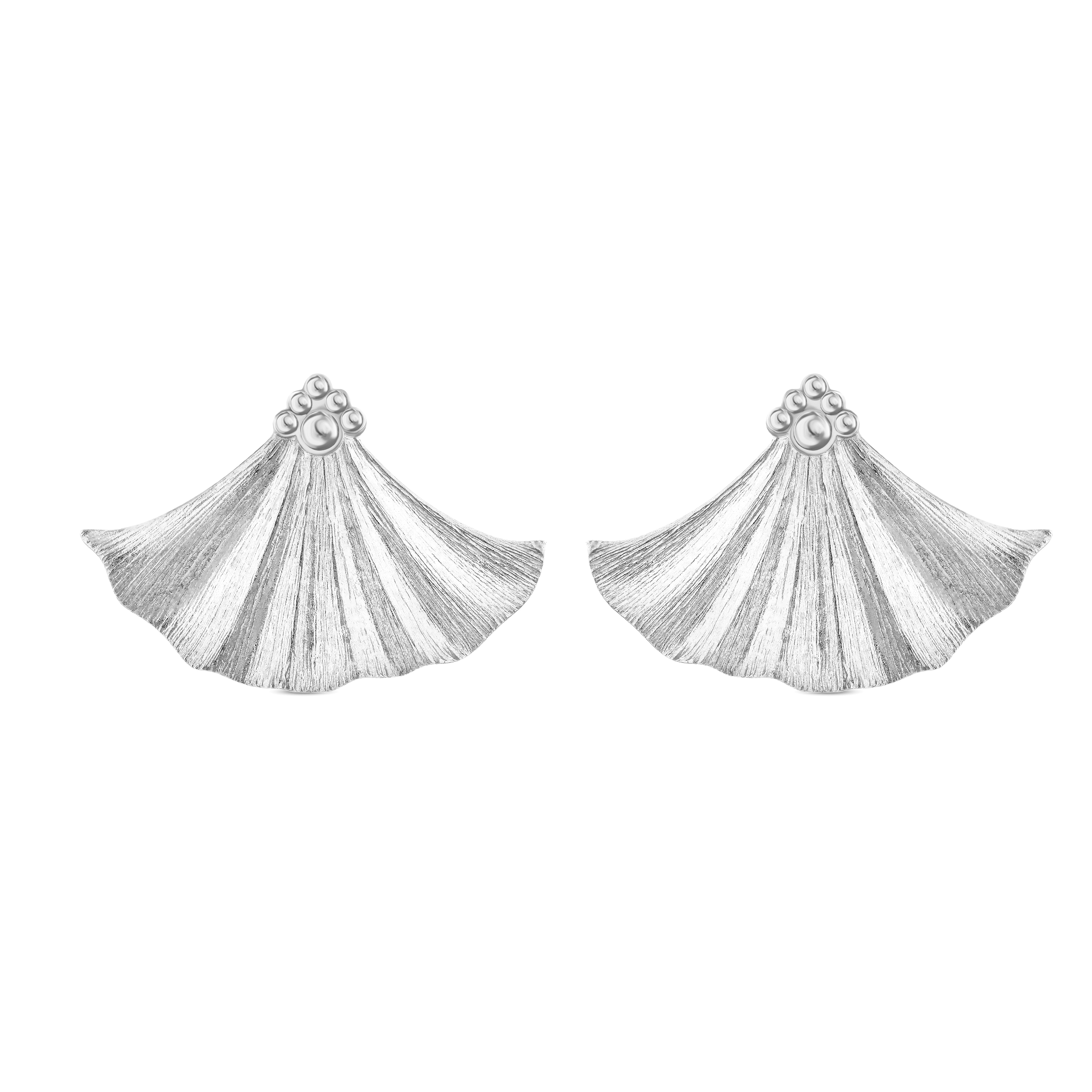 IVY MONO LARGE SILVER EARRINGS