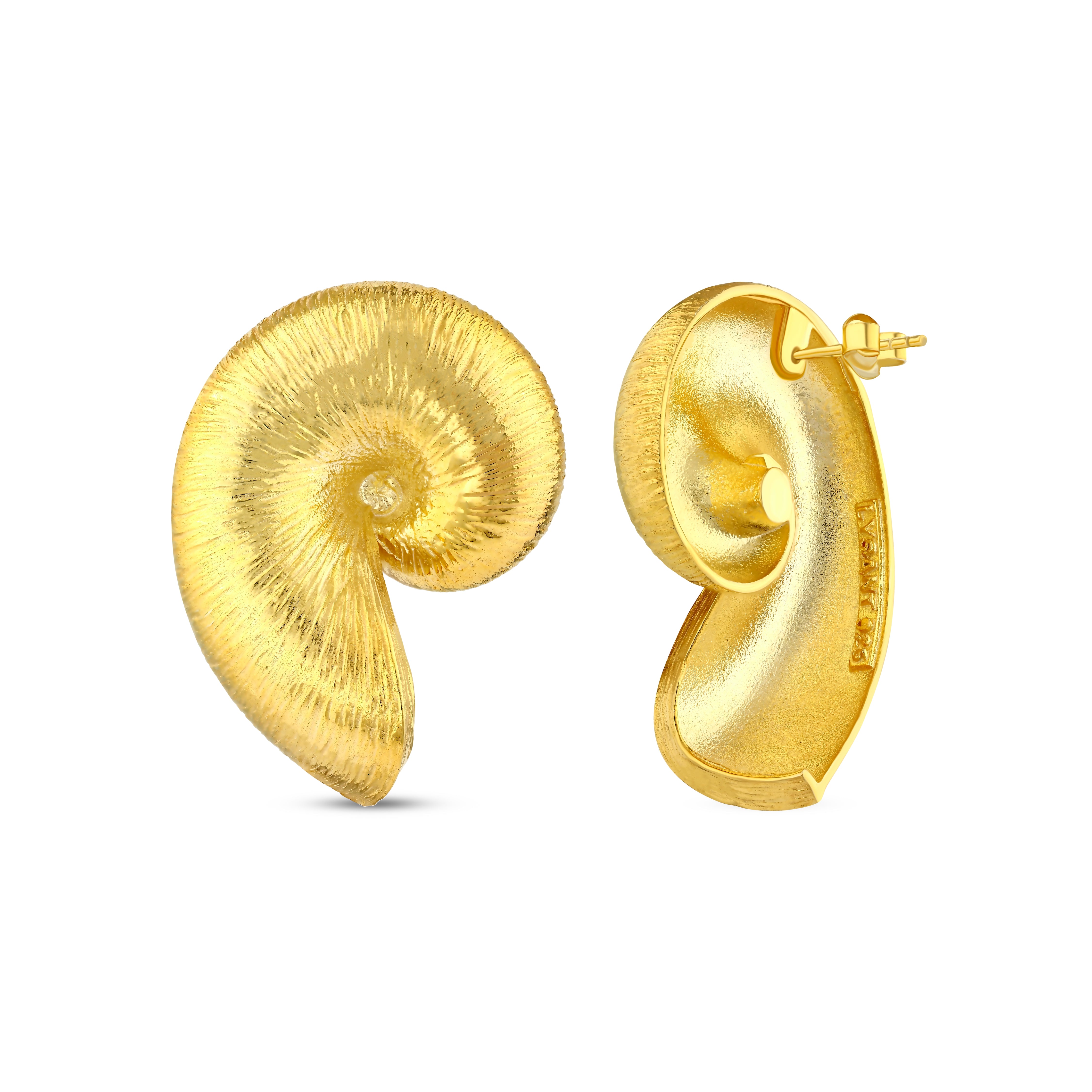 SHELL GOLD EARRINGS