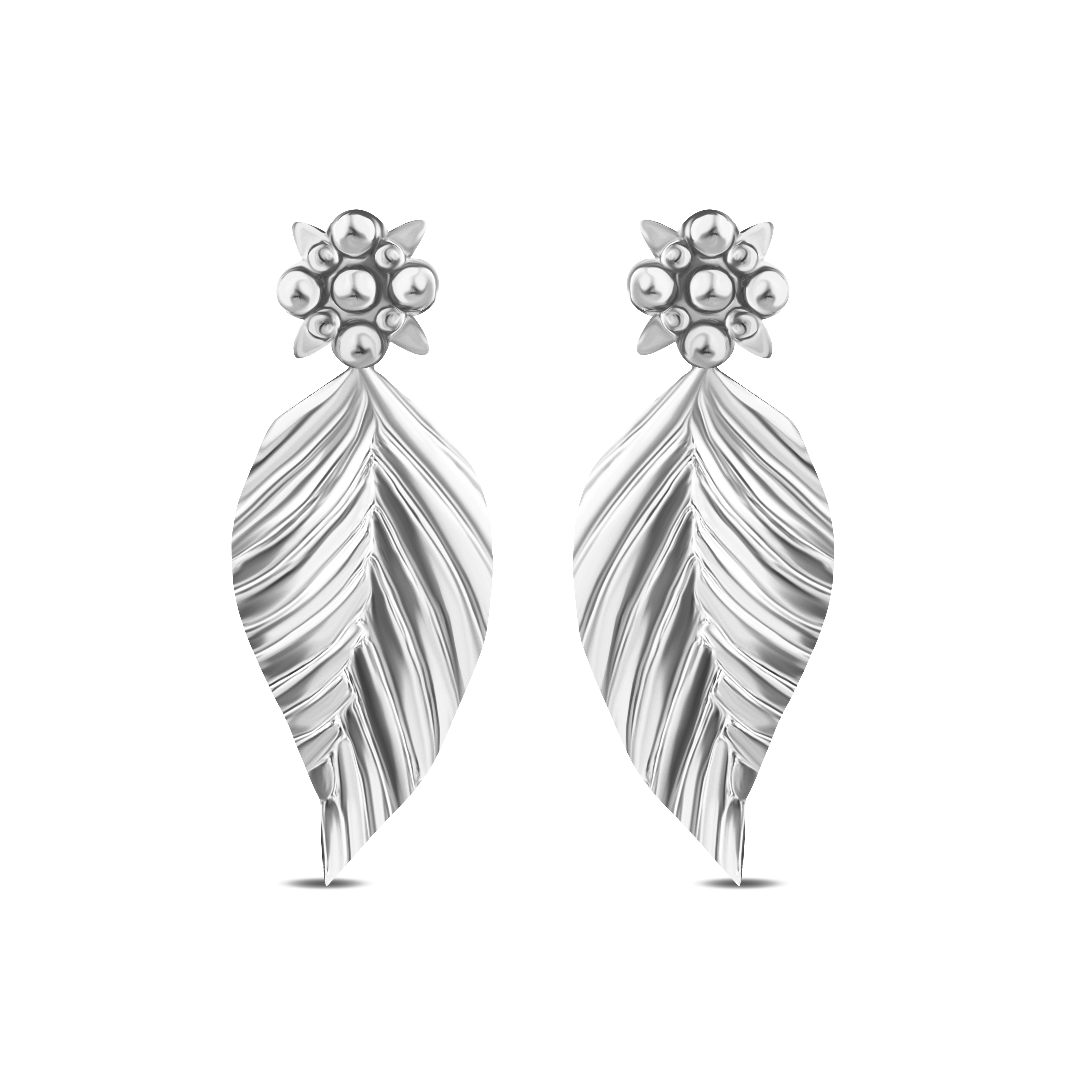 IVY LEAF SILVER EARRINGS