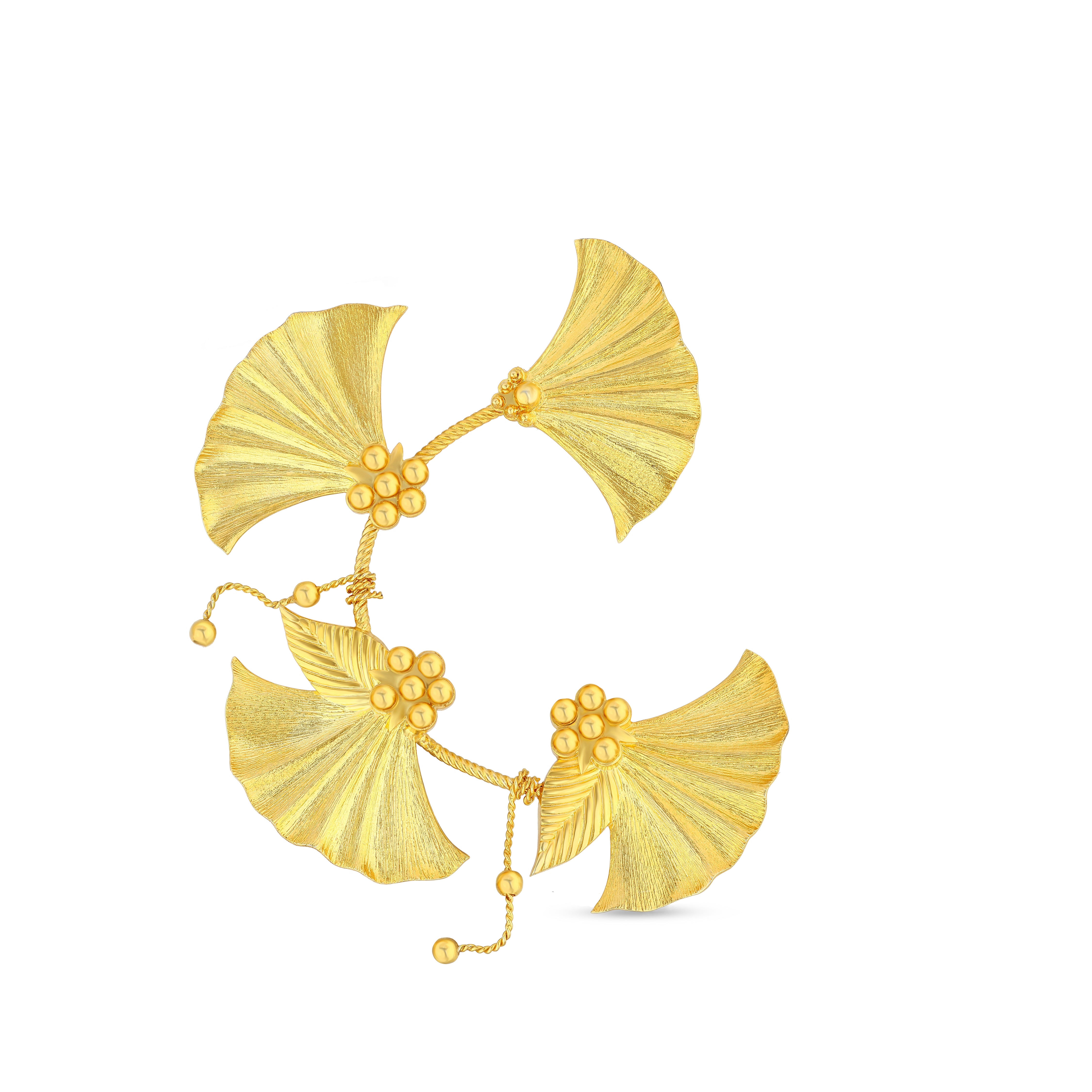 TWISTED IVY GOLD EAR CUFF