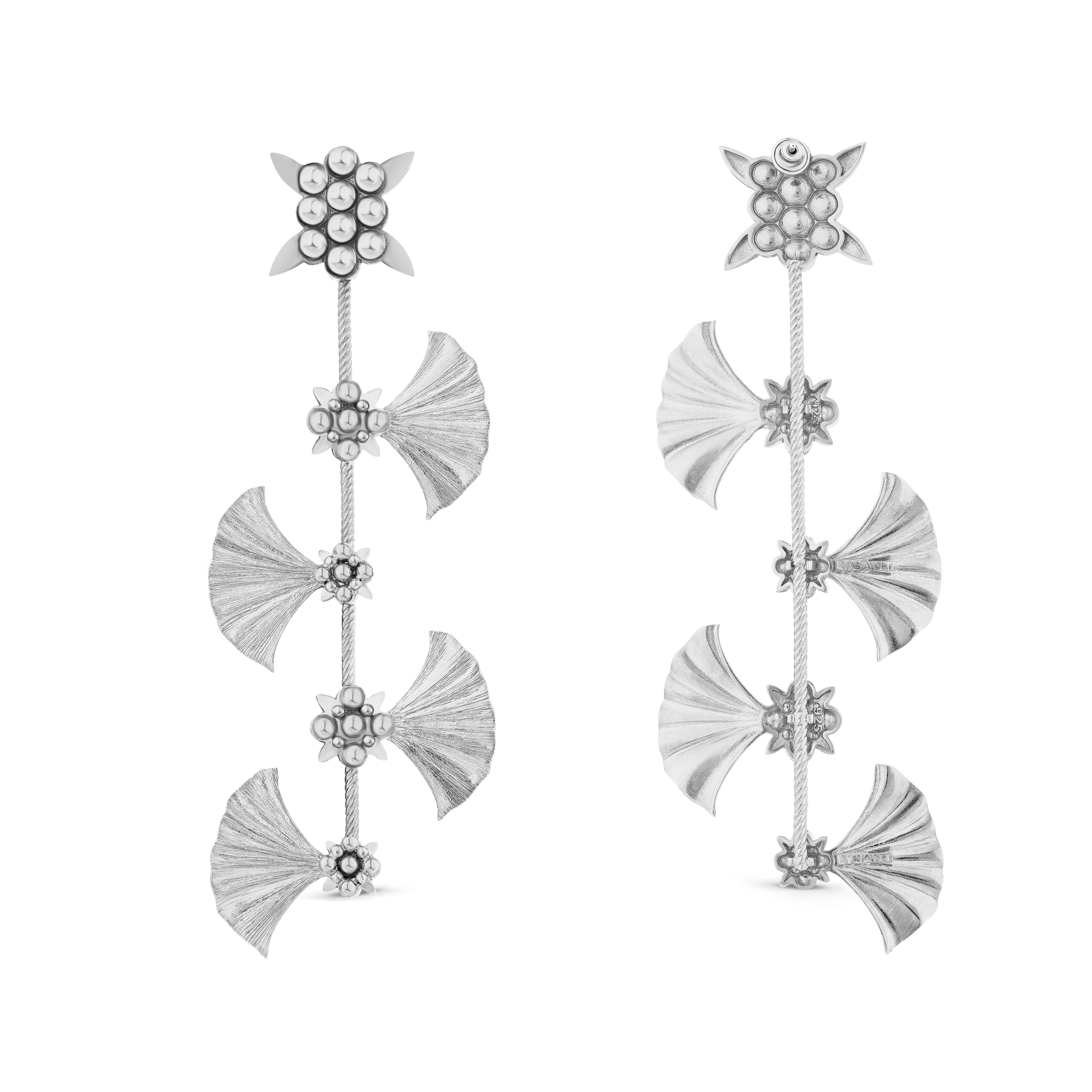 IVY LONG SILVER EARRINGS