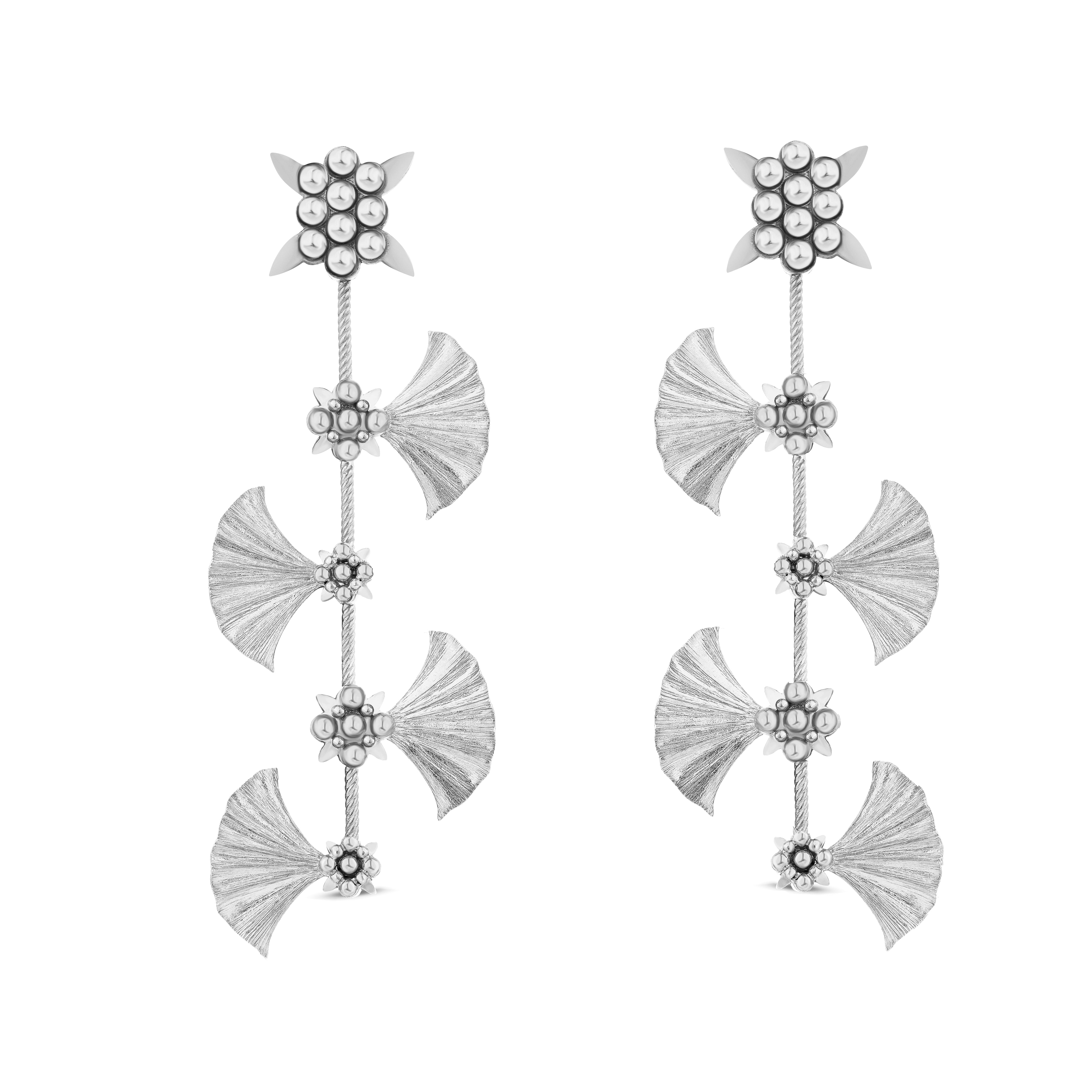 IVY LONG SILVER EARRINGS
