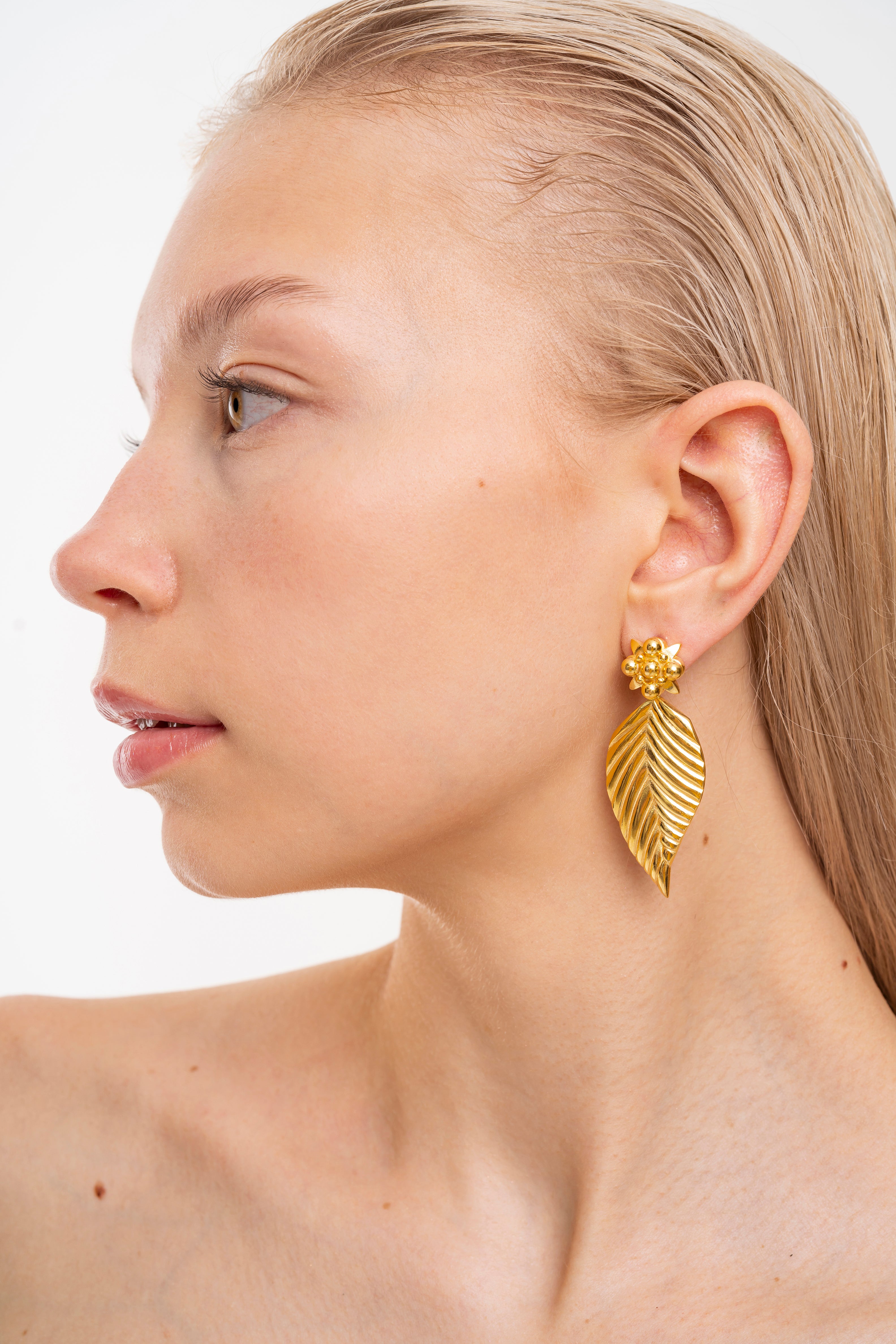 IVY LEAF GOLD EARRINGS
