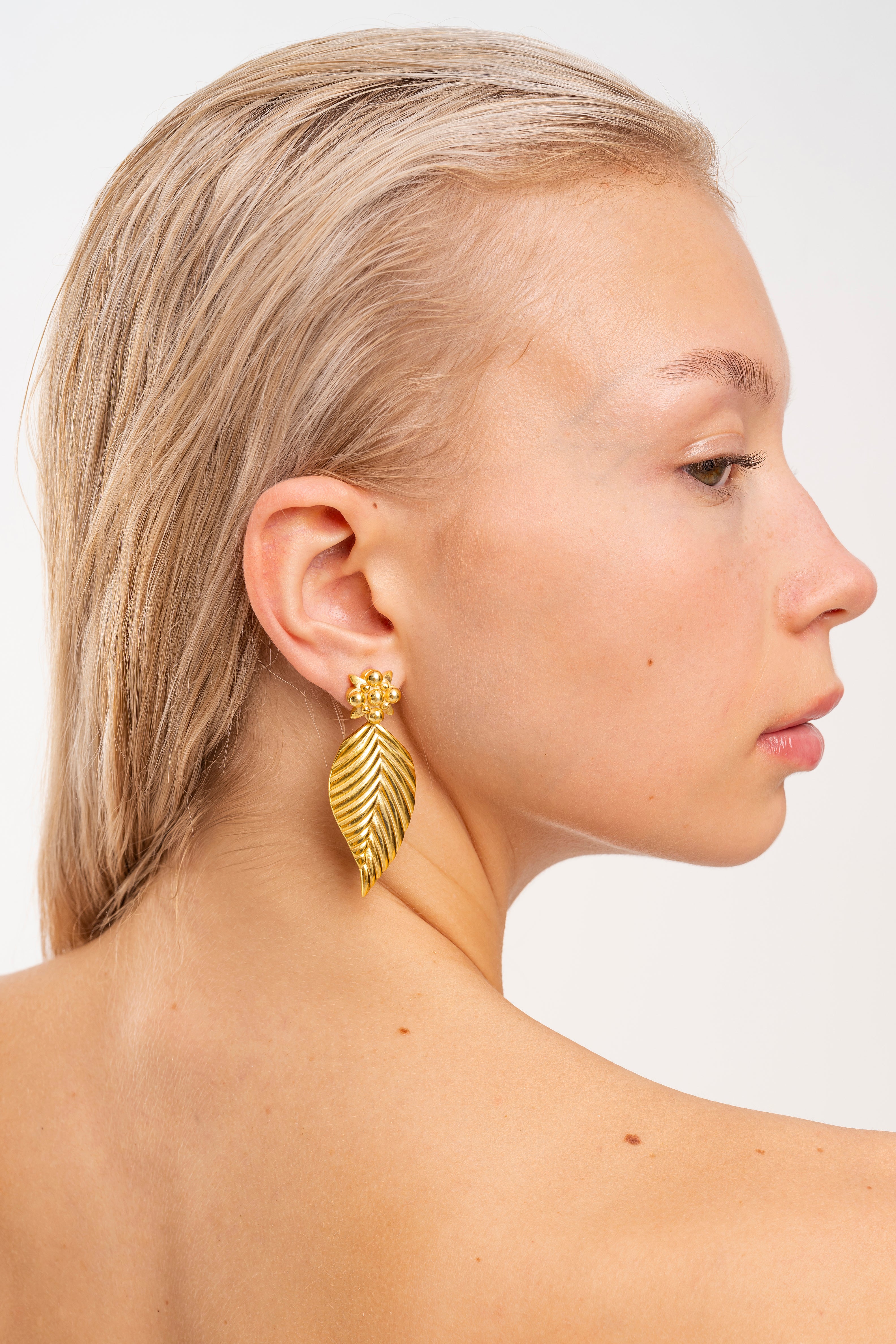 IVY LEAF GOLD EARRINGS