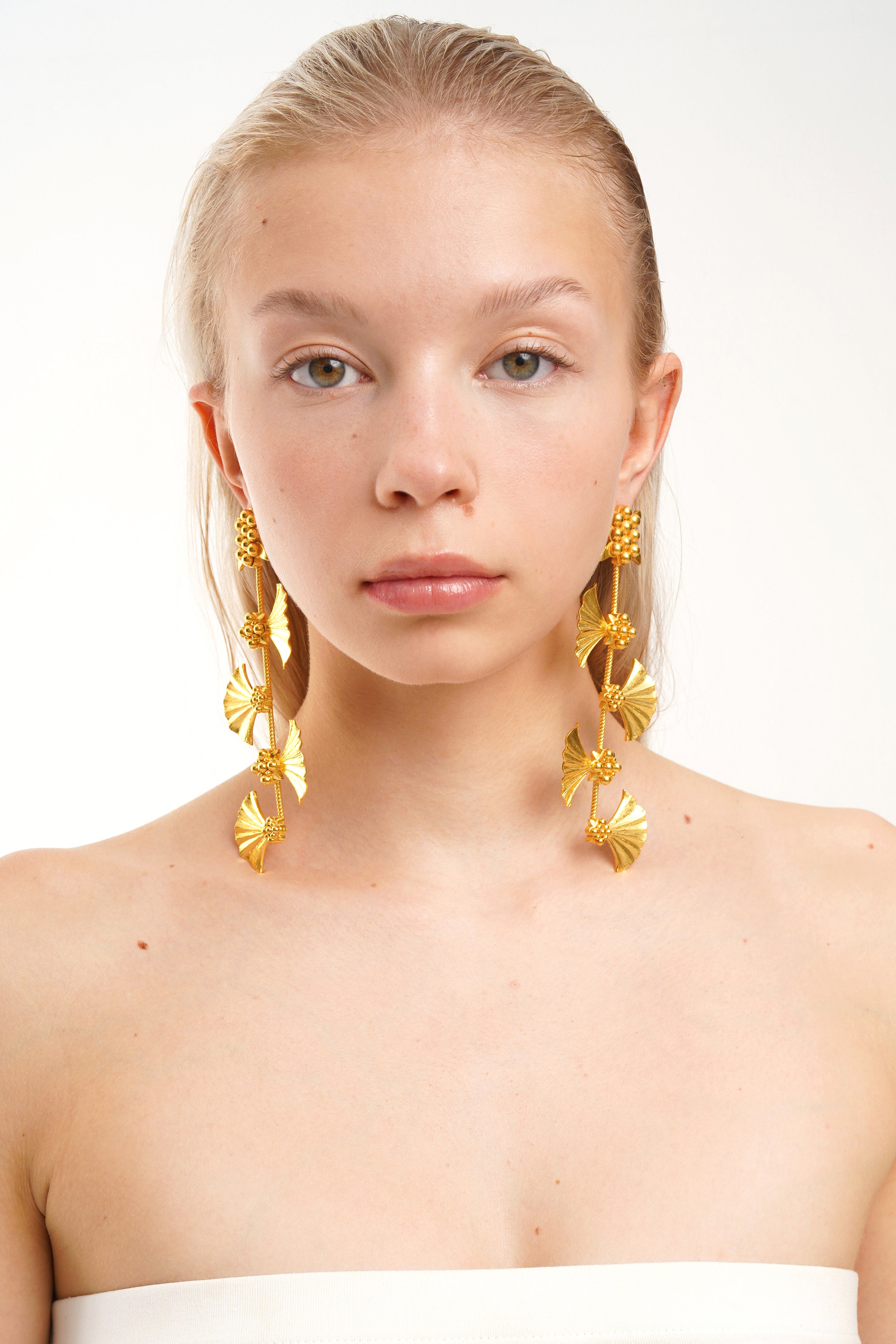 IVY LONG GOLD EARRINGS