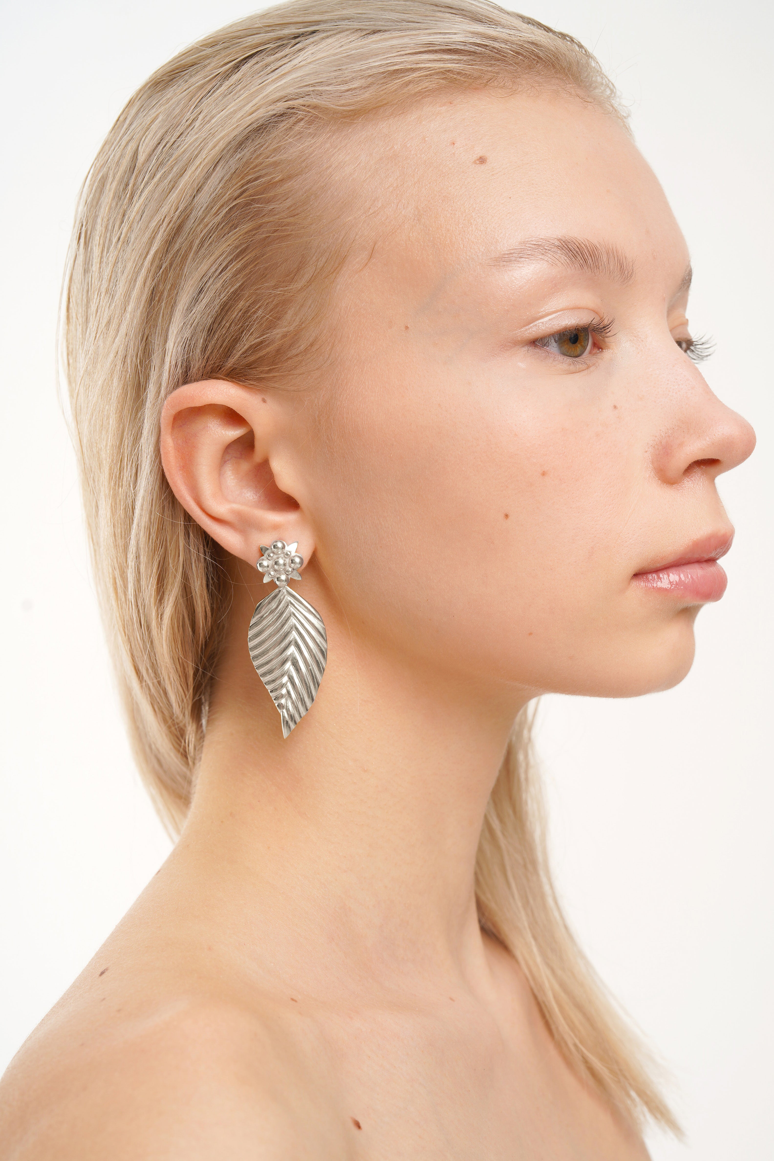 IVY LEAF SILVER EARRINGS