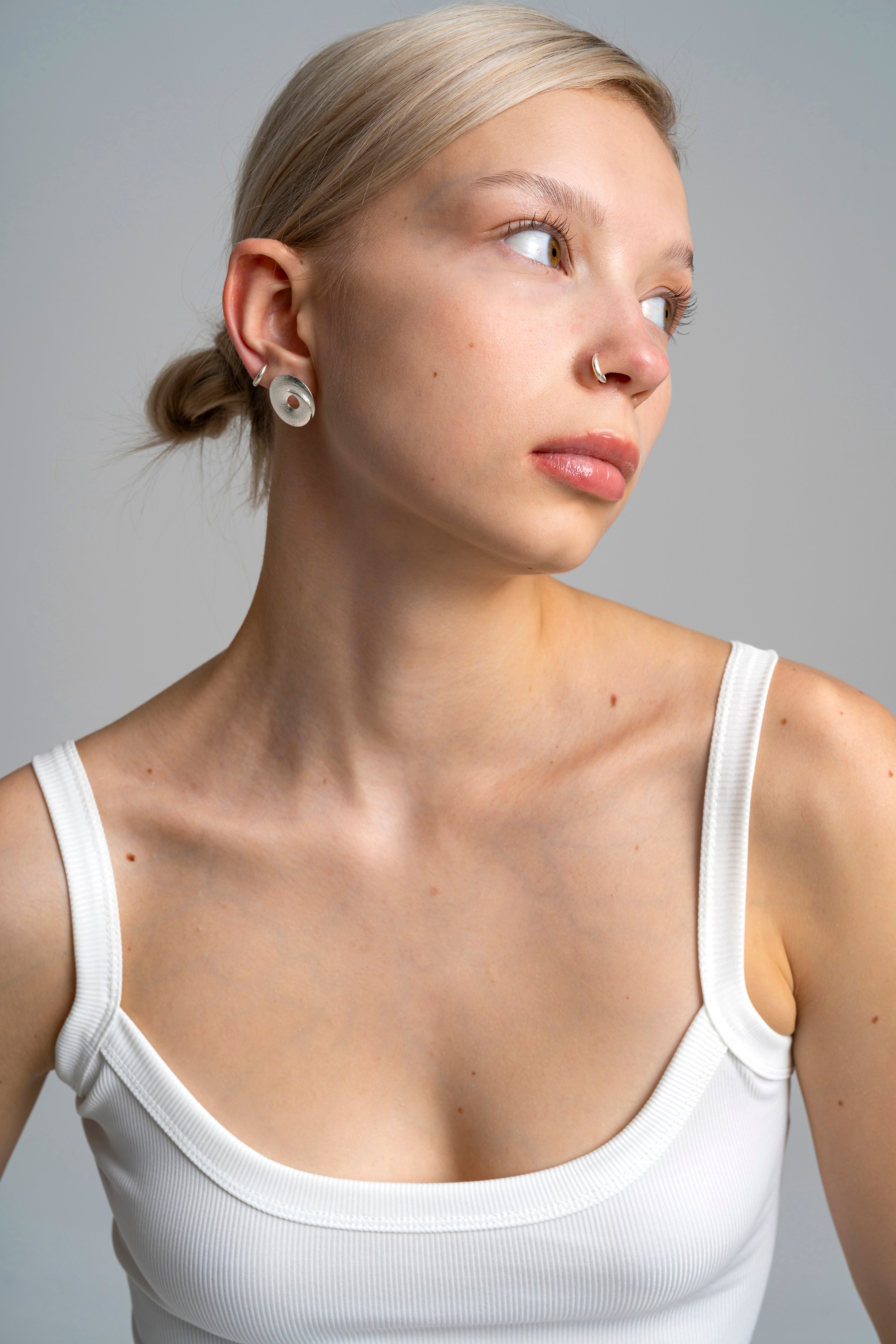 MOON SILVER CLIP-ON PIERCING