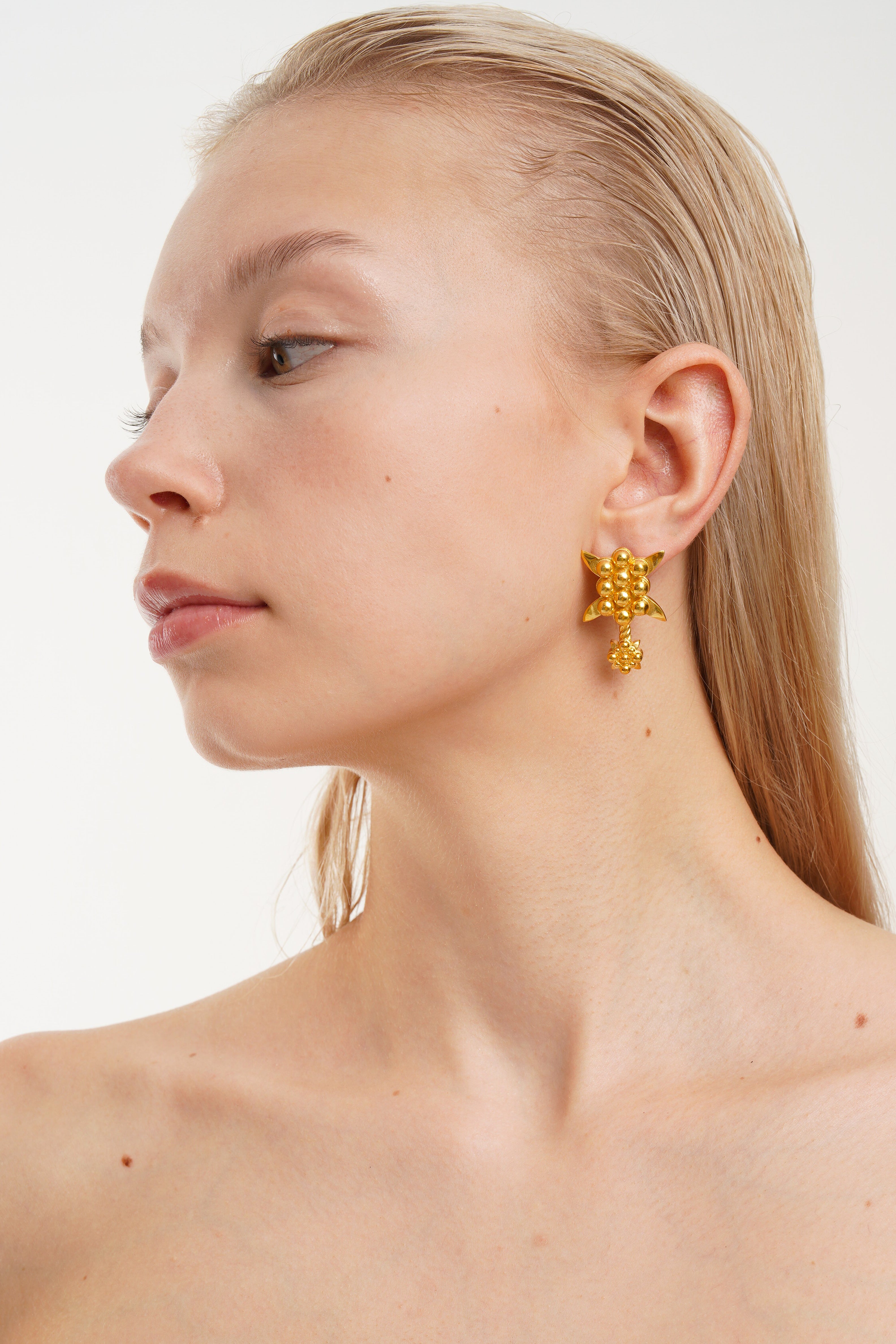 IVY BOLD EARRINGS, 18K YELLOW GOLD