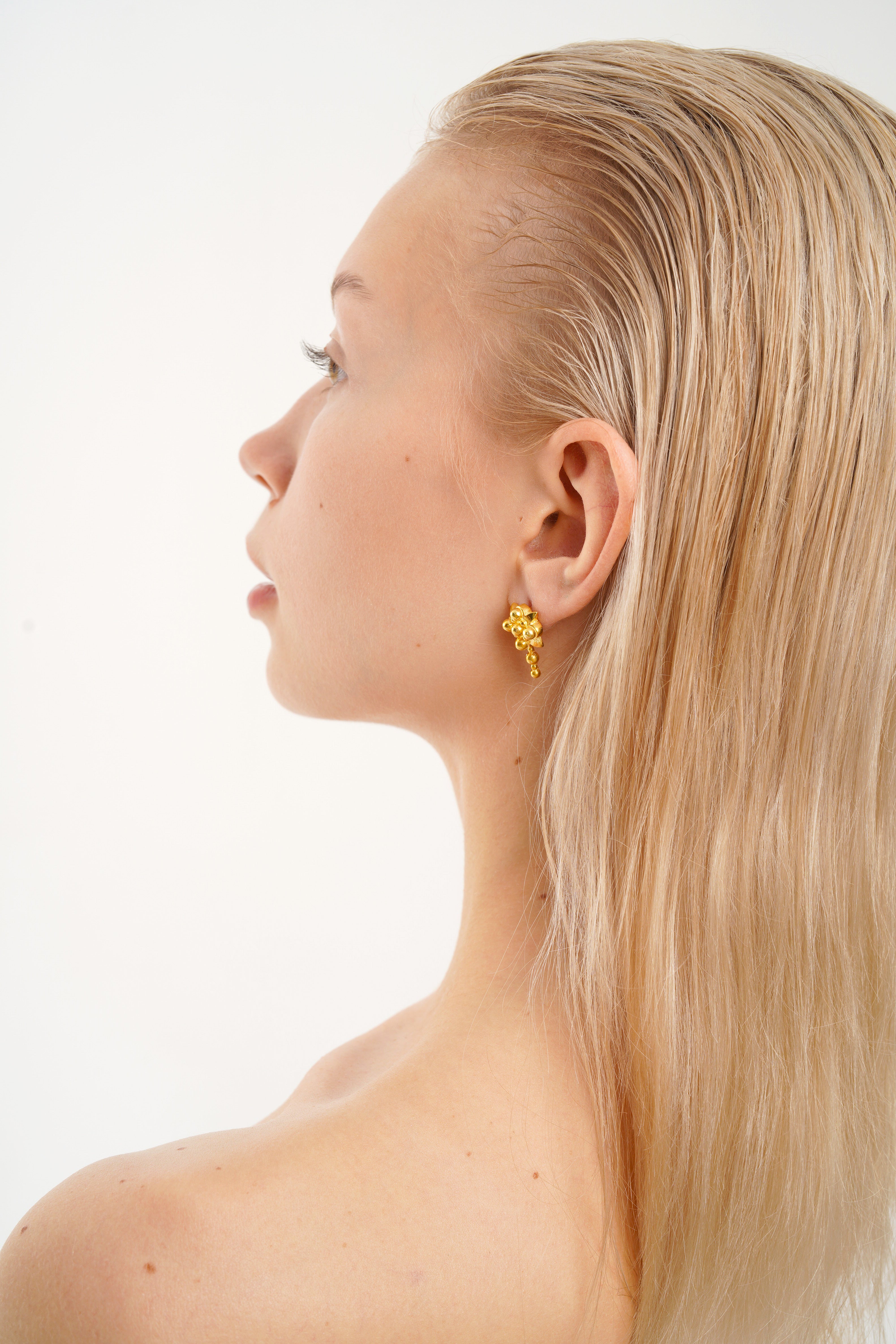 IVY DROP EARRINGS, 18K YELLOW GOLD