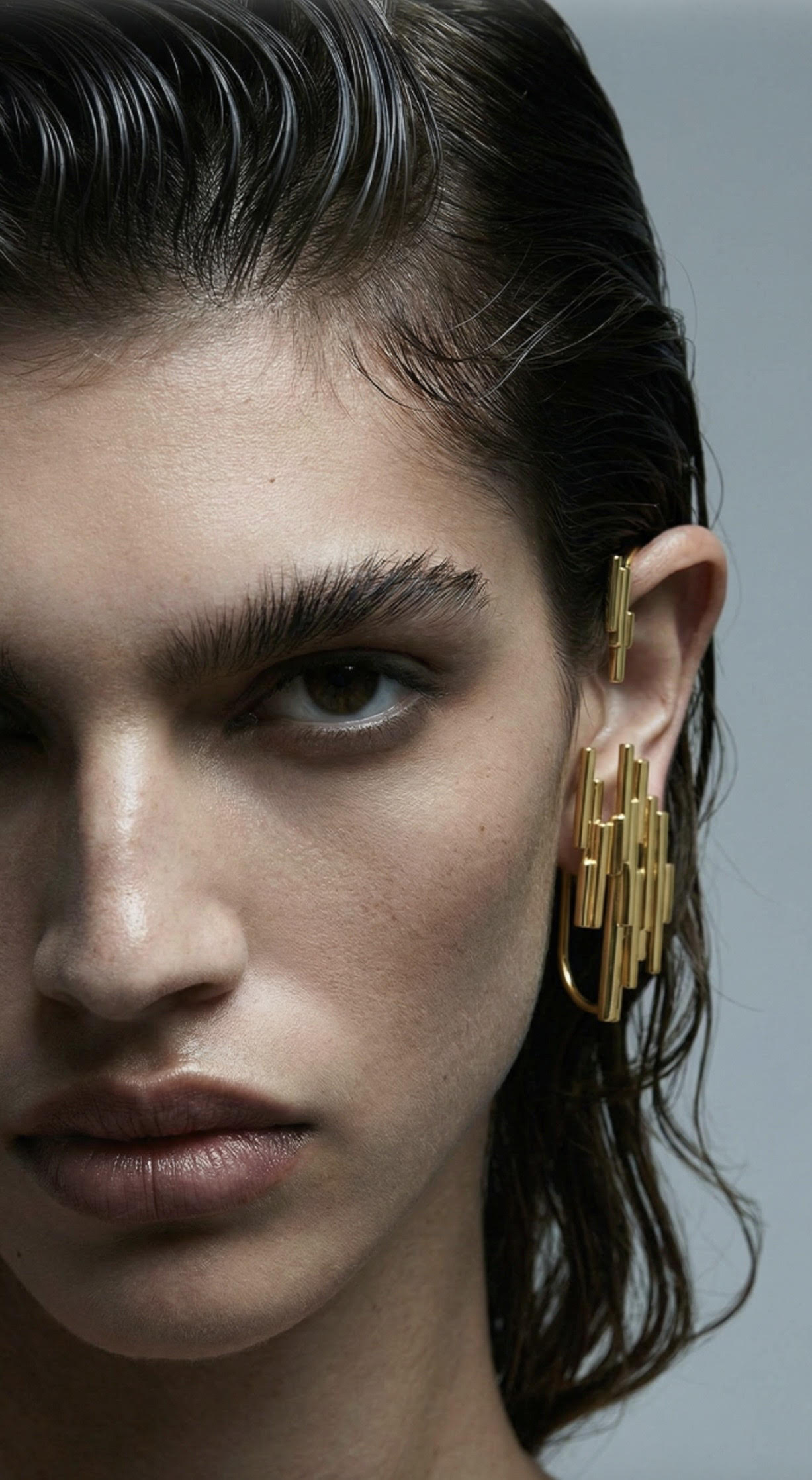 Icebound Gold Ear Jewelry